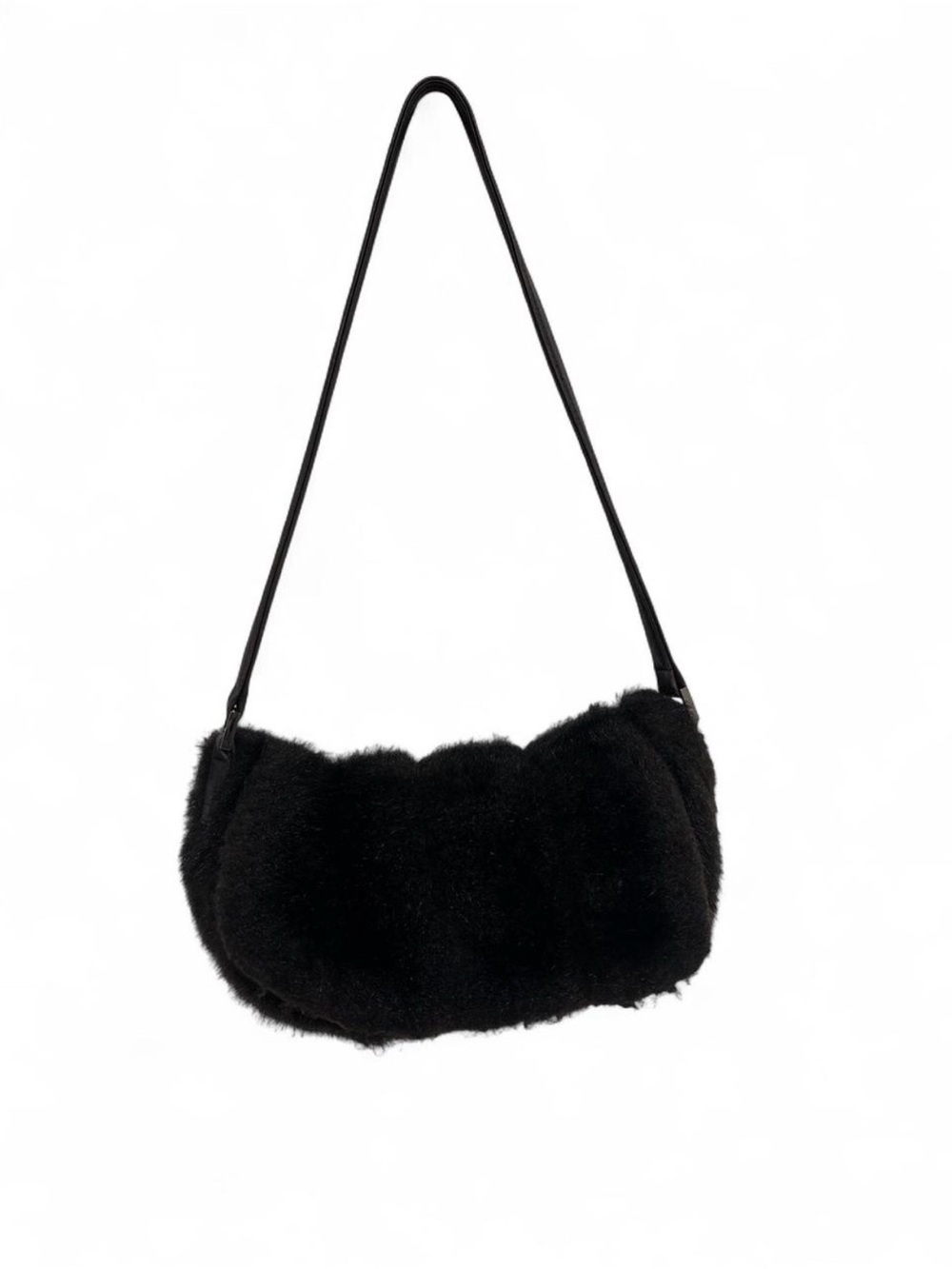 Brown Faux Fur Shoulder Bag - Stylish Women’s Handbag